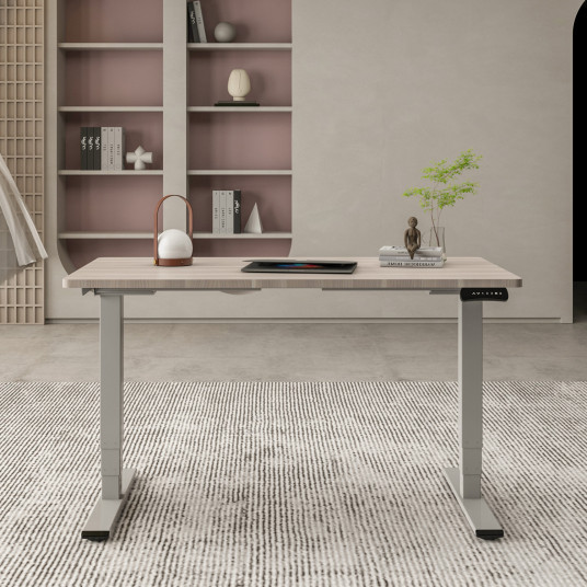 Rakstāmgalds ERGO OPTIMAL ar 2 motoriem 140x70cm, hikorija koks