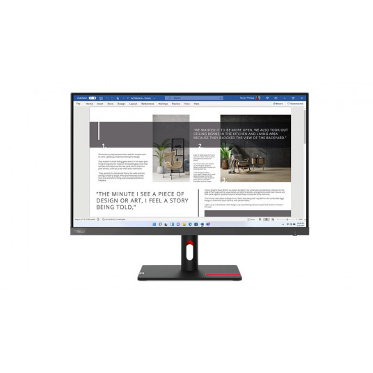 Lenovo ThinkVision S27i-30 27" FHD IPS 100Hz 300nits HDMI VGA Raven Black