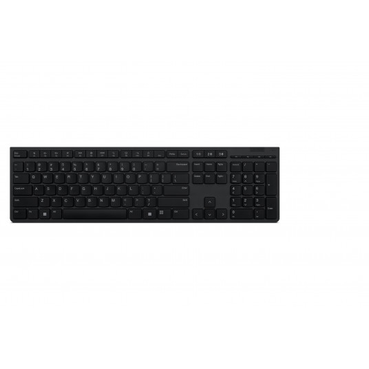 Lenovo Professional bezvadu uzlādējama tastatūra 4Y41K04068 ASV, pelēka, šķērveida slēdža taustiņi