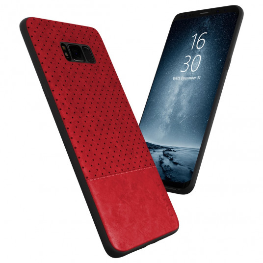 Qult Luxury Drop Back Case Silicone Case for Samsung G965 Galaxy S9 Plus Red