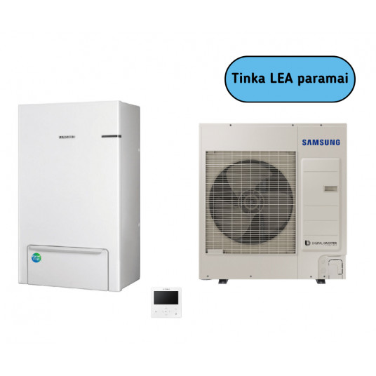 SAMSUNG gaiss-ūdens 12/12 kW SPLIT siltumsūkņa KOMPLEKTS (bez sildītāja) AE160ANYDGH/EU + AE120AXEDGH/EU + MWR-WW10KN