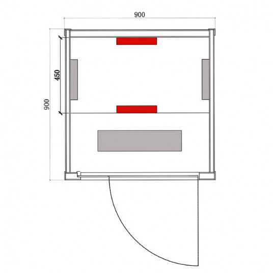 Infrasarkanā pirts AMO-EA1R 90x90x190 cm. Viena