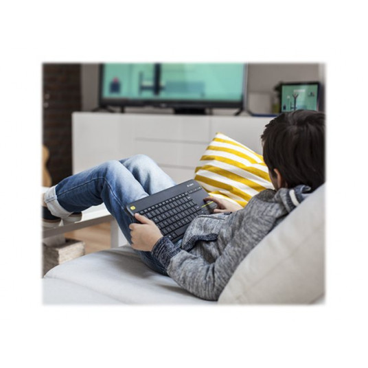 LOGI K400 Plus Touch Keyboard melna (Latvija)