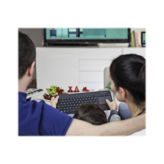 LOGI K400 Plus Touch Keyboard melna (Latvija)
