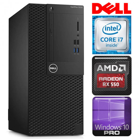 DELL 3050 Tower i7-7700 8GB 256SSD M.2 NVME RX550 4GB WIN10Pro