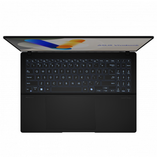 Asus Vivobook S 16 OLED M5606UA-MX080X | Black | 16 " | OLED | 3,2K | 3200 x 2000 pikseļu | AMD Ryzen 7 | 8845HS | 16 GB | LPDDR5X | Cietvielu diska ietilpība 1000 GB | AMD Radeon Graphics | Windows 11 Pro | 802.11ax | Bluetooth versija 5.3 | Tastatūras l