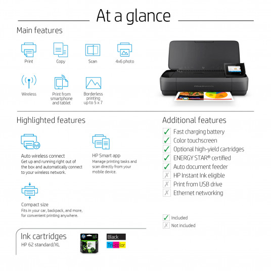 Printeris HP Officejet 250 Mobile All-in-One CZ992A