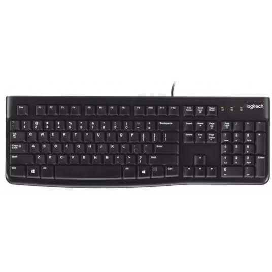 "Logitech K120 USB melns QWERTY US"