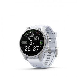 Viedais pulkstenis Garmin Fenix 8 AMOLED 43mm Silver/Whitestone 010-02903-00