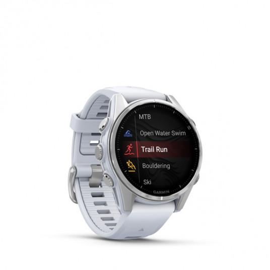 Viedais pulkstenis Garmin Fenix 8 AMOLED 43mm Silver/Whitestone 010-02903-00