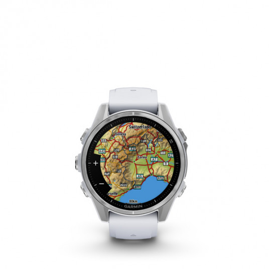 Viedais pulkstenis Garmin Fenix 8 AMOLED 43mm Silver/Whitestone 010-02903-00