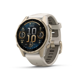 Viedais pulkstenis Garmin Fenix 8 AMOLED Sapphire 43mm Soft Gold/Fog Grey Dark Sandstone 010-02903-11