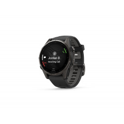 Viedais pulkstenis Garmin Fenix 8 AMOLED Sapphire 43mm Carbon Grey DLC Titanium/Black Pebble Grey 010-02903-21