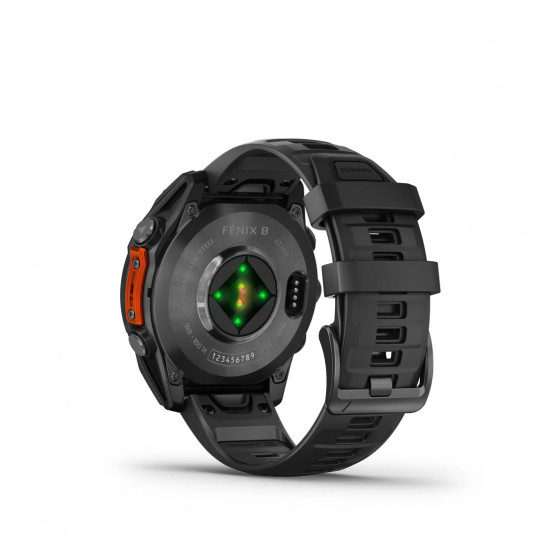Viedais pulkstenis Garmin Fenix 8 AMOLED 47mm Slate Gray Steel/Black Band 010-02904-00
