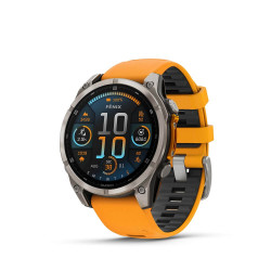 Viedais pulkstenis Garmin Fenix 8 AMOLED Sapphire 47mm Titanium/Spark Orange Graphite 010-02904-11