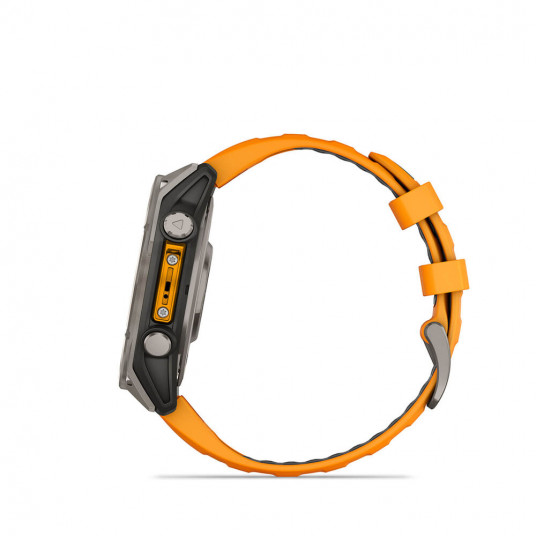 Viedais pulkstenis Garmin Fenix 8 AMOLED Sapphire 47mm Titanium/Spark Orange Graphite 010-02904-11