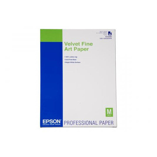 Epson Velvet Fine Art Paper, DIN A2 mākslas papīrs, A2, 260 g/m²