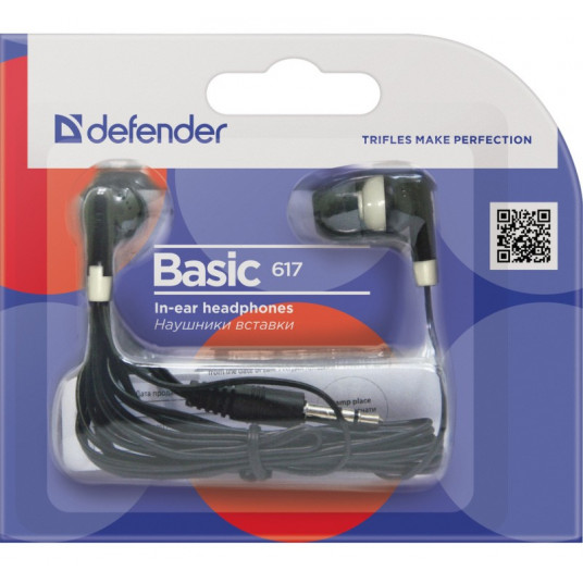 Austiņas Defender Basic 617 Black