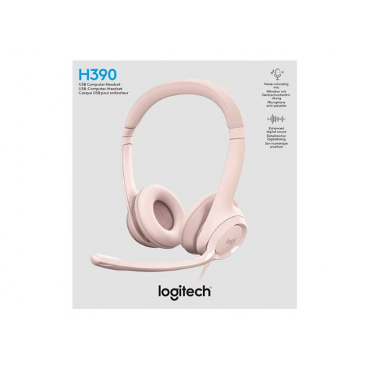 Austiņas Logitech H390 Pink