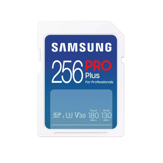 Samsung PRO Plus SDXC 256GB UHS-I U3 [Zapis 130MB/s Odczyt 180MB/s] v 2023
