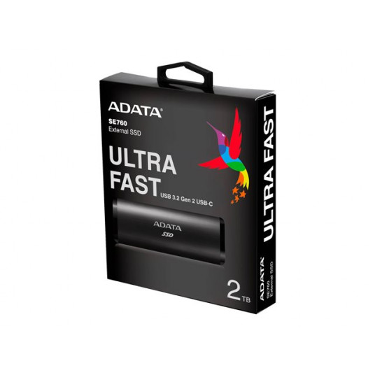 ADATA Ārējais SSD SE760 2TB melns