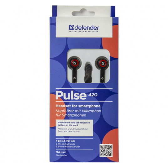 Austiņas Defender Pulse 420 Black/Red