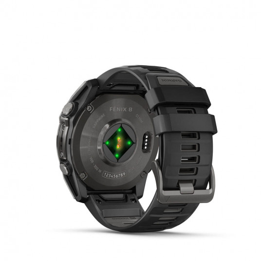 Viedais pulkstenis Garmin Fenix 8 AMOLED Sapphire 51mm Carbon Grey DLC Titanium/Black Pebble Grey 010-02905-21