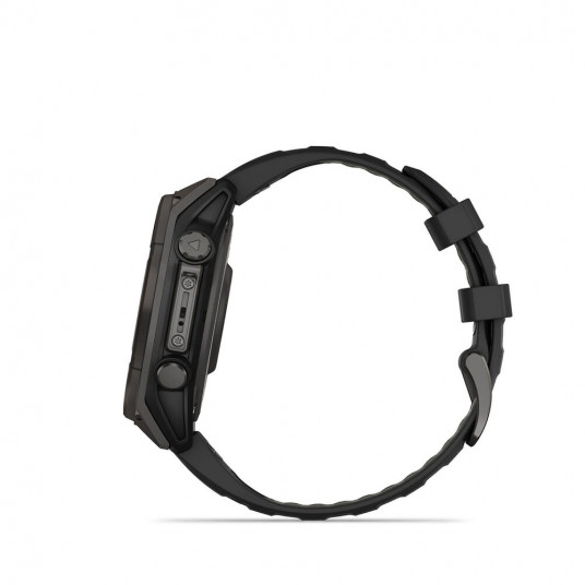 Viedais pulkstenis Garmin Fenix 8 Solar Sapphire 47mm Carbon Grey DLC Titanium/Black Pebble Gray 010-02906-11