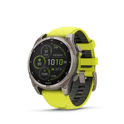 Viedais pulkstenis Garmin Fenix 8 Solar Sapphire 47mm Titanium/Amp Yellow & Graphite 010-02906-21