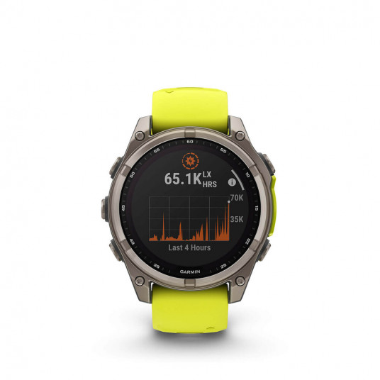 Viedais pulkstenis Garmin Fenix 8 Solar Sapphire 47mm Titanium/Amp Yellow & Graphite 010-02906-21