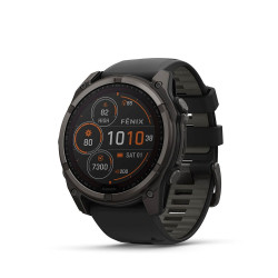 Viedais pulkstenis Garmin Fenix 8 Solar Sapphire 51mm Carbon Grey DLC Titanium/Black Pebble Gray 010-02907-11