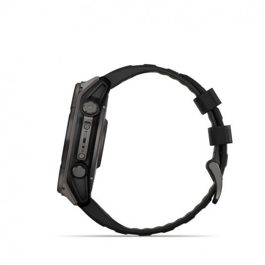 Viedais pulkstenis Garmin Fenix 8 Solar Sapphire 51mm Carbon Grey DLC Titanium/Black Pebble Gray 010-02907-11