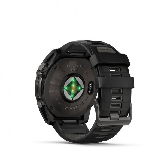 Viedais pulkstenis Garmin Fenix 8 Solar Sapphire 51mm Carbon Grey DLC Titanium/Black Pebble Gray 010-02907-11