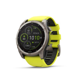 Viedais pulkstenis Garmin Fenix 8 Solar Sapphire 51mm Titanium/Amp Yellow & Graphite 010-02907-21
