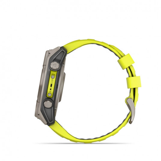 Viedais pulkstenis Garmin Fenix 8 Solar Sapphire 51mm Titanium/Amp Yellow & Graphite 010-02907-21