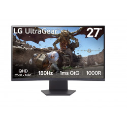 LG 27GS60QC-B | 27 " | VA | QHD | 16:9 | 180 Hz | 1 ms | 2560 x 1440 pikseļi | 300 cd/m² | HDMI pieslēgvietu skaits 2