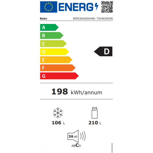 Ledusskapis BEKO B5RCNA365HXB1