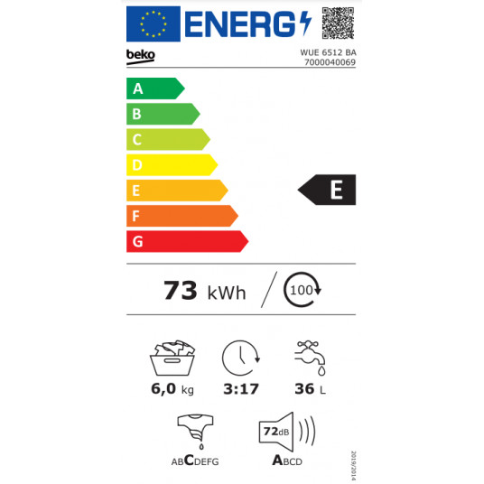 Veļas mašīna BEKO WUE6512BA