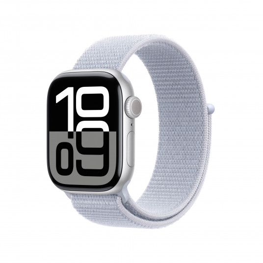 Viedpulkstenis Apple Watch Series 10 GPS 42mm Silver Aluminium Case with Blue Cloud Sport Loop