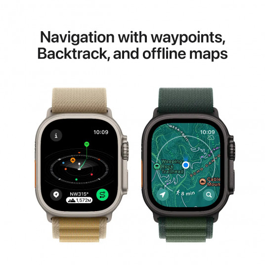 Viedpulkstenis Apple Watch Ultra 2 GPS + Cellular 49mm Natural Titanium Case with Navy Ocean Band