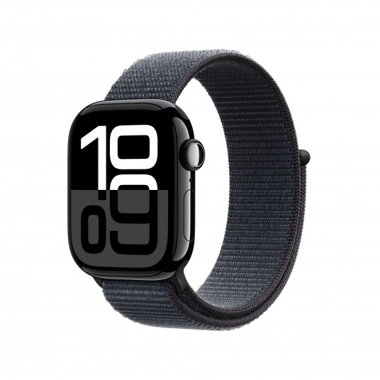 Viedpulkstenis Apple Watch Series 10 GPS + Cellular 42mm Jet Black Aluminium Case with Ink Sport Loop