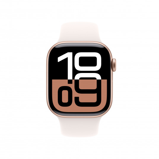 Viedpulkstenis Apple Watch Series 10 GPS + Cellular 42mm Rose Gold Aluminium Case with Light Blush Sport Band - M/L