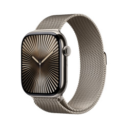 Viedpulkstenis Apple Watch Series 10 GPS + Cellular 46mm Natural Titanium Case with Natural Milanese Loop - M/L