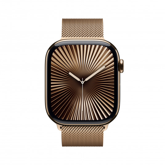 Viedpulkstenis Apple Watch Series 10 GPS + Cellular 46mm Gold Titanium Case with Gold Milanese Loop - M/L