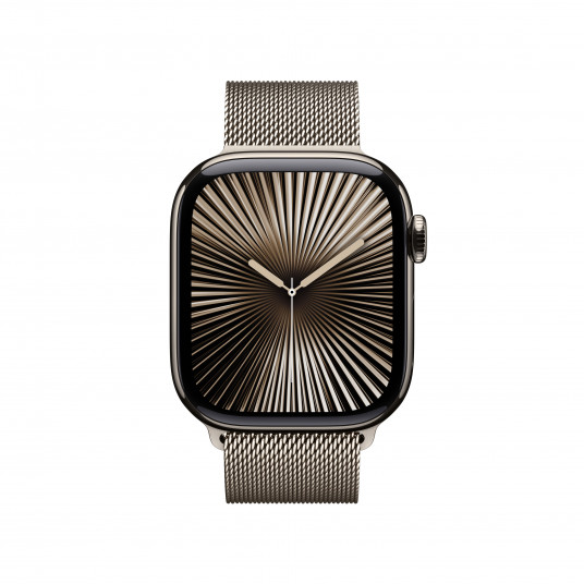 Viedpulkstenis Apple Watch Series 10 GPS + Cellular 42mm Natural Titanium Case with Natural Milanese Loop