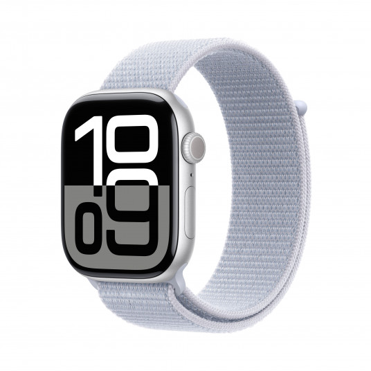 Viedpulkstenis Apple Watch Series 10 GPS 46mm Silver Aluminium Case with Blue Cloud Sport Loop