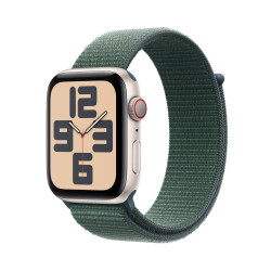 Viedpulkstenis Apple Watch SE GPS + Cellular 44mm Starlight Aluminium Case with Lake Green Sport Loop