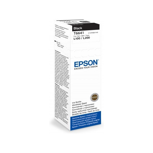 Epson T6641 Black tintes pudele 