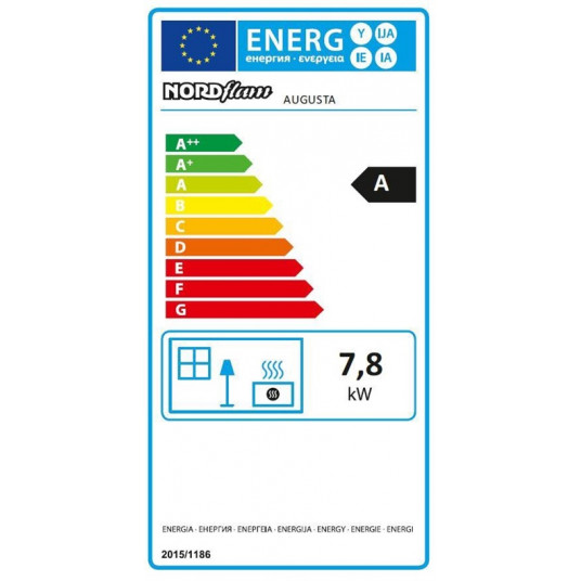 Čuguna krāsns NORDFLAM AUGUSTA, 7,8 kW