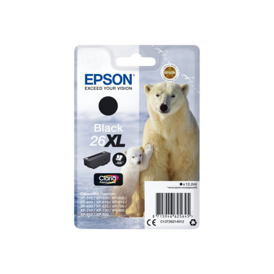 Tintes kasetne EPSON 26XL melna